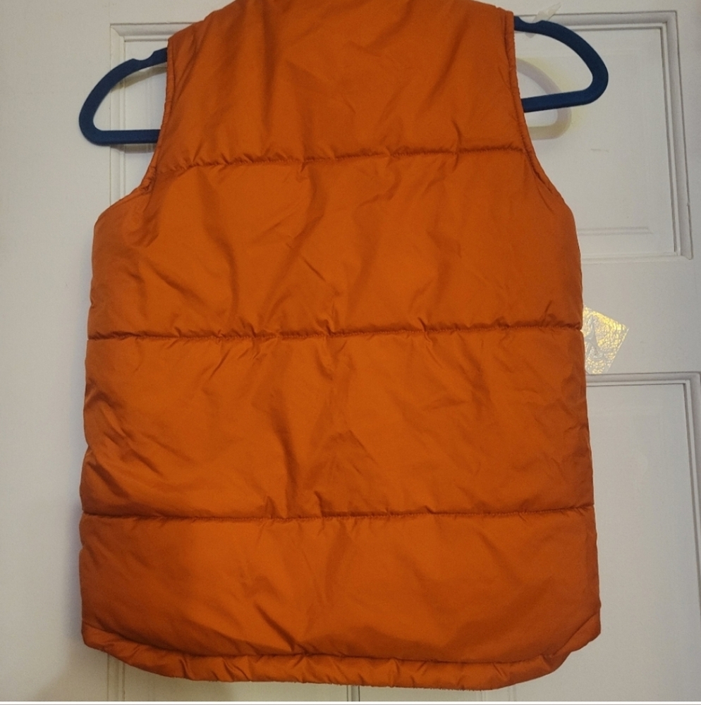YDJ GIRL'S BURNT ORANGE SLEEVELESS PUFFER VEST - Picture 10 of 11